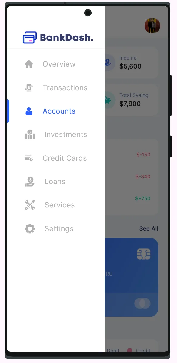 Bank Dash mobile screen 4