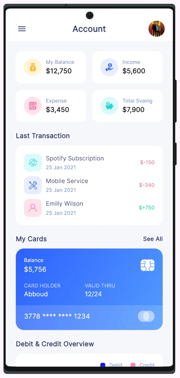 Bank Dash mobile screen 7