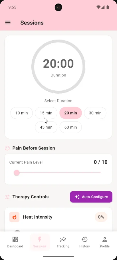 EndoCare mobile screen 8