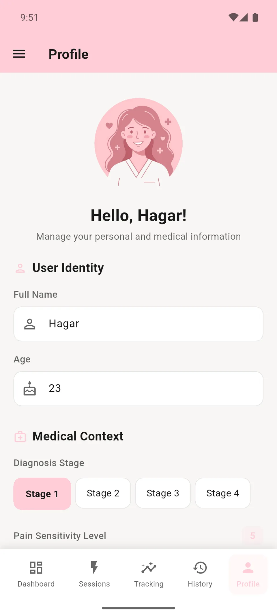 EndoCare mobile screen 13