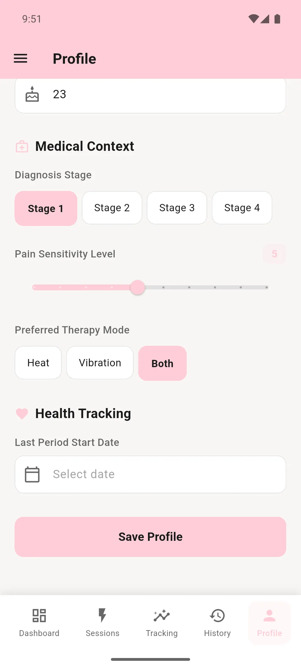 EndoCare mobile screen 14