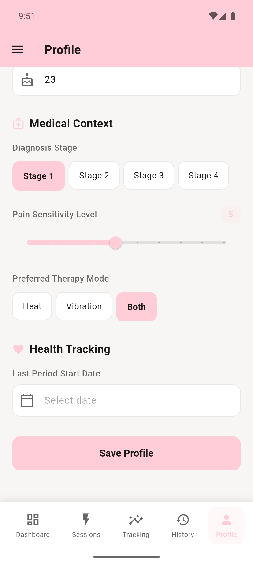 EndoCare mobile screen 14